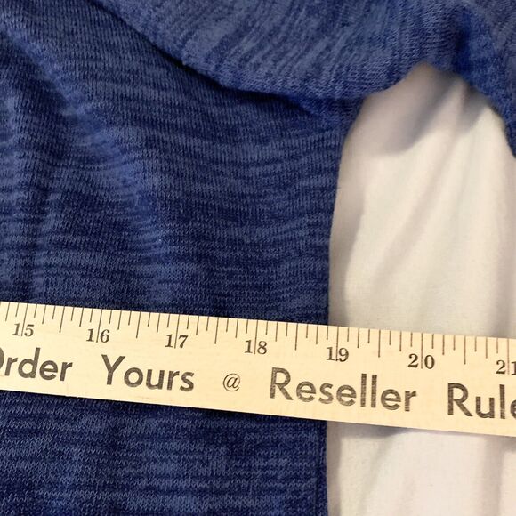 WinWin Off-Shoulder Tunic Top Medium Women Blue Lace Sleeve BOHO Hippie Boho - Picture 8 of 12